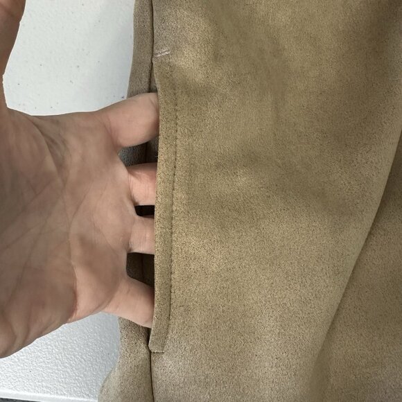 J Jill Button Up Shacket Jacket 3X Wearever Collection Faux Suede Tan - Picture 5 of 12